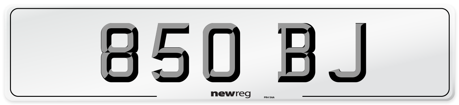850 BJ Number Plate from New Reg